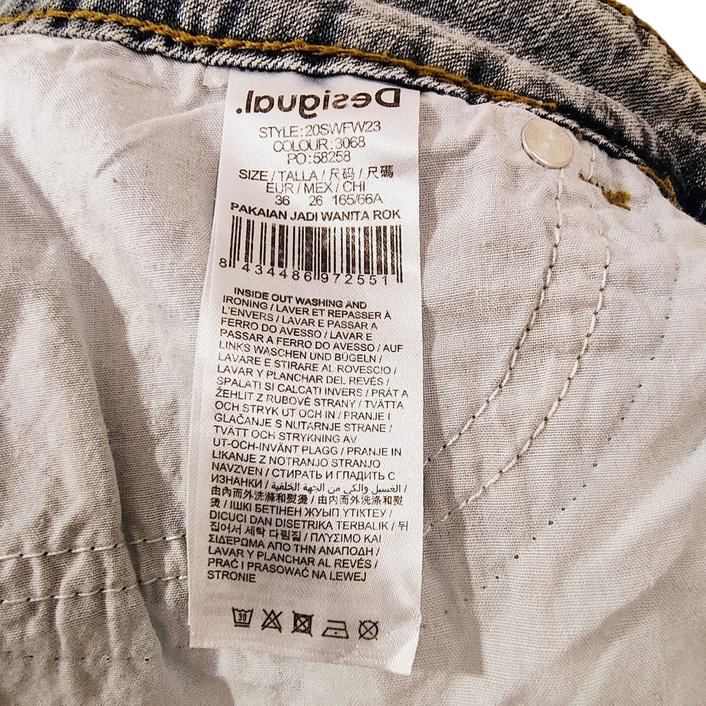 Desigual Wearable Art Multicolor Patchwork Denim Creative Artistic Maxi Skirt - Picture 13 of 16